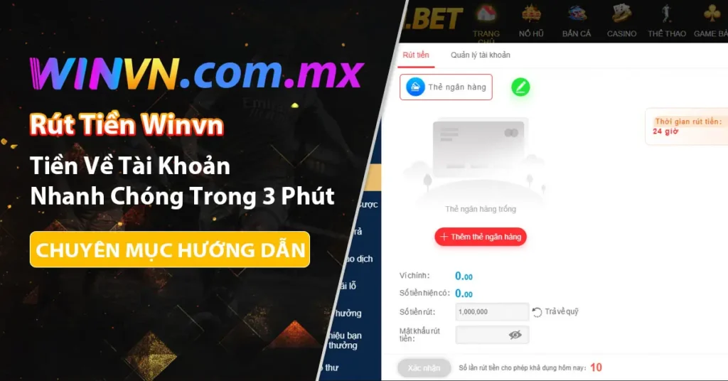 Rút tiền Winvn nhanh chóng